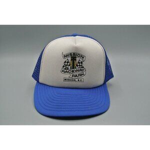 Mission Raceway Park BC Trucker Hat Mesh Snapback Wilson OS VTG Blue White